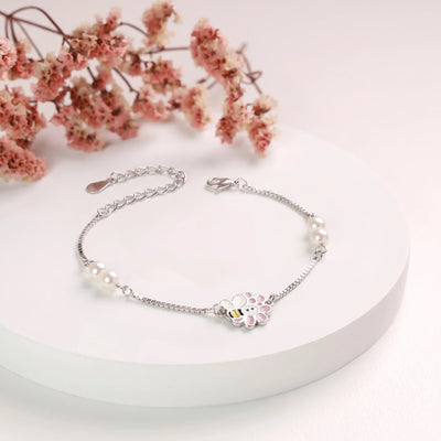 Bee And Flower Baby Bracelet