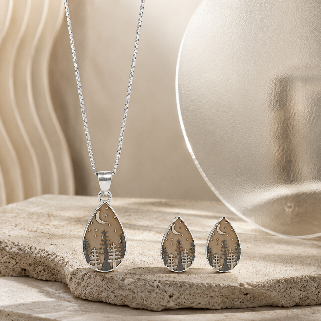 Lunar Woods Pendant Set