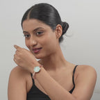 Dhruvi Silver Watch